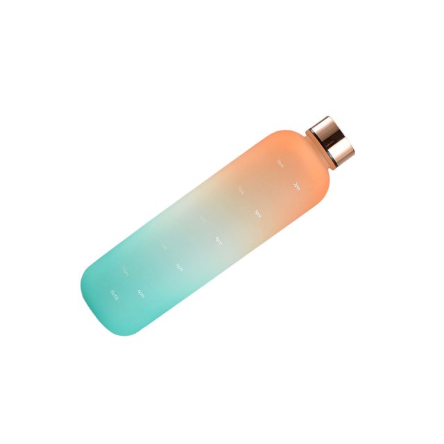 Eigraketly Botella de agua de 1000ml, vaso portátil para exteriores, tapa de acero inoxidable, taza para beber, reutilizable, para estudiantes, escuela, Kits de desorden para acampar Rosado azul Eigraketly OD028155-08