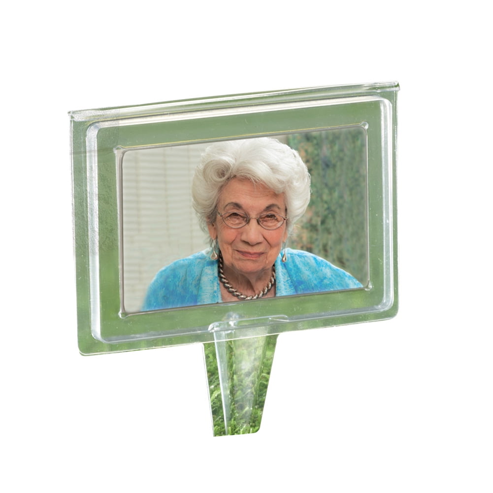 Cemetery Memorial Grave Marker 3 X 5 Photo Frame Weather Resistant Clear Plastic