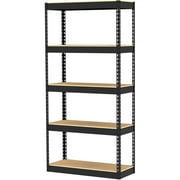 Gorilla Rack 34" x 14" x 72" 5Shelf LBeam Unit, Black
