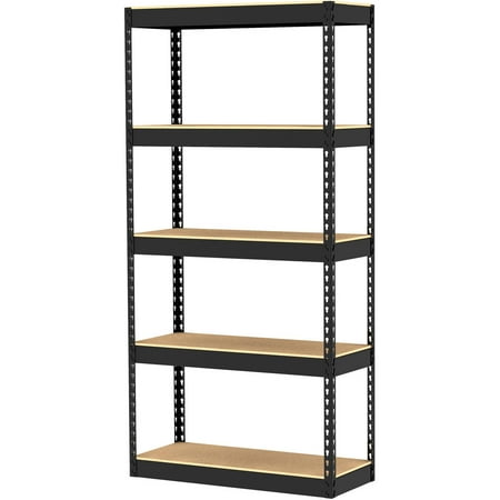 Gorilla Rack 34" x 14" x 72" 5-Shelf L-Beam Unit, Black