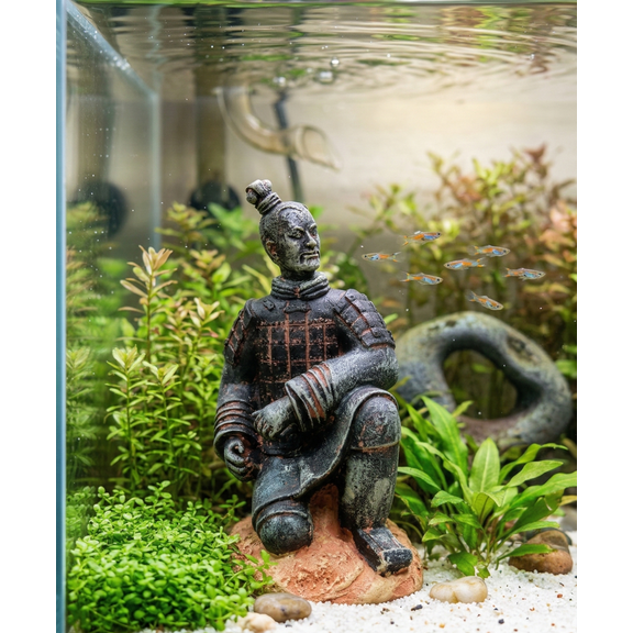 Joice Gift Large Resin Aquarium Ornament Decorations Fish Tank Landscape (Soldier)