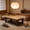 Black, variant on Mid Century Rectangular Coffee Table Timeless Modern Centerpiece for Your Living Room