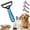 blue, variant on Pet dematting comb, Double Sided Pet Grooming Brush for Removing Loose Hair, Mats, Tangles & Undercoat, Stainless Steel Grooming Tool for Long & Short Hair(orange)