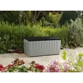 thumbnail image 3 of Keter Novel 90 Gallon Durable Weatherproof Resin Deck Box Organization and Storage for Outdoor Patio and Lawn, Black and Gray, 3 of 6