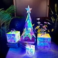 thumbnail image 4 of Prismatic Iridescent Christmas Tree Light 21 Inch Holographic Christmas Tree Decorations Christmas Decorations Indoor Desktop Colorful Glow Lights for Indoor Holiday DéCor Christmas Eve, 4 of 6