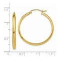 thumbnail image 4 of Real 14kt Yellow Gold Polished Hoop Earring; for Adults and Teens; for Women and Men, 4 of 4