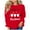 Red, variant on jsaierl Womens Christmas Sweatshirts Long Sleeve Gnomes Pattern Top Round Neck Sweatshirt Plus Size Pullover Christmas Gifts for Women