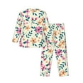 thumbnail image 2 of Bingfone Men'S Pajama Set 2 Piece Loungewear Pjs, Long Sleeve With Pajama Pants-Cute Flower, 2 of 9