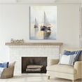 thumbnail image 3 of Stupell Industries Soft Sailboats Landscape Transportation Painting Gallery Wrapped Canvas Art Print Wall Art, 36 x 48, 3 of 8