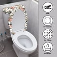 thumbnail image 3 of HELLHERO Vintage Peony Soft Non-Slip 2 Piece with Adjustable Toilet Lid Covers Set Stretch Fit, 3 of 8