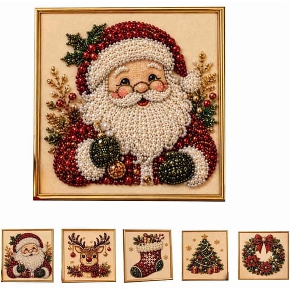 Diamond Art Kits for Adults,Clearance! Christmas Pearl Art Kits for Adults Pearl Diamond Art Diy Kits DIY Pearl Painting Kit for Adults & Beginners