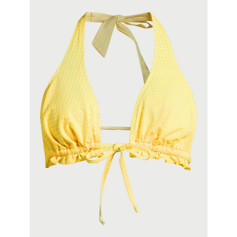 Gunnel Yellow Bikini Top - Halter Neck Swim Top