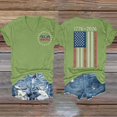 thumbnail image 2 of MEICHEN 250th Anniversary USA Shirt for Women 1776 Patriotic American Flag V Neck T Shirt July 4th Graphic Tee Features:, 2 of 8