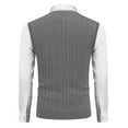 thumbnail image 2 of COOFANDY Men's Sweater Vest V Neck Slim Fit Cable Knitted Sleeveless Pullover Sweater, 2 of 6
