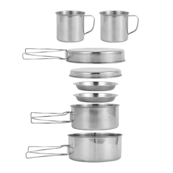 Maoww 8pcs/set Compact Cookware Set For Easy Storage And Portability On Go Barbecue Pots And Pans Set