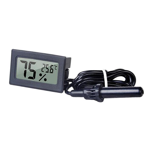 Pantalla LCD Mini higrómetro termómetro digital medidor de humedad y temperatura para incubadoras de e interiores DYNWAVEMX Termómetro digital LCD