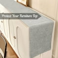 thumbnail image 5 of Table Runner 48 Inch Long Cream White Dresser Scarf Small Kitchen Table Runner Geometric Bedroom Furniture Top Cover Dining Room Table Topper Washable Cloth Strip Sash Short Coffee Table Runner, 5 of 7