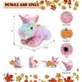 thumbnail image 3 of DolliBu Cotton Candy Plush Sunday Rainbow Unicorn Stuffed Animal with Pumpkin Plush Decor - Unicorn Pumpkin Plush Animal for Fall, Halloween and Thanksgiving, Pumpkin Plush Toy For Kids - 10.5 Inches, 3 of 6