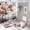 Japanese Kimono 1, variant on Bathroom Rugs Sets 4 Piece with Shower Curtain, Japanese Zen Garden Tranquility Pattern Printed on Bathroom Rugs and Shower Curtain Sets, Ideal for Apartment RV College Dorm, 72 x 72 inches
