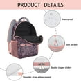 thumbnail image 4 of Artistic Waterproof School Backpack - Vintage Paisley Floral Print & Breathable Mesh Straps for Teens, 4 of 6