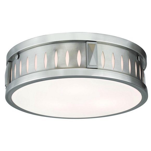 Livex Lighting Vista 3-Light Ceiling Mount in Brushed Nickel – Flush Style