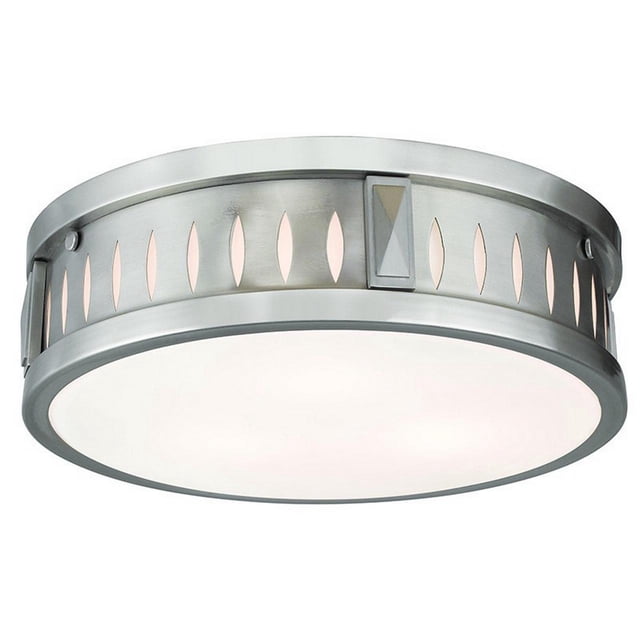 Livex Lighting Vista 3-Light Ceiling Mount in Brushed Nickel – Flush Style
