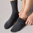 thumbnail image 4 of Men's 6/2 PairsMerino Wool Crew Socks Size 9-14 Thick Striped Thermal Socks for Winter Hiking & Daily Wear, 4 of 5