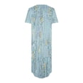 thumbnail image 5 of Vestido de Manga Corta para las Mujeres, Vestido Casual de Cuello en V de Bolsillo de Impresión de Moda Sexy Hecho de Poliéster Ligero para el Verano, Vestido de Verano para las Mujeres, 5 of 5