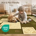 thumbnail image 2 of ODIKA 3'x5' Washable Area Rug Non-Slip, Flatweave, Easy Care Mid Sections Retro Asymmetric Panel Contrasting Earthy Century for Hallway, Laundry Room, 2 of 5