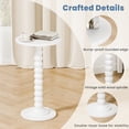 thumbnail image 3 of CONCETTA Modern Round Side Table, Accent End Table with Solid Wood Spindle, Small Drink Table for Living Room, Bedroom, Couch, Office, White, 3 of 7