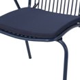 thumbnail image 3 of Noble House Boston Outdoor Modern Iron Club Chair in Navy Blue (Set of 2), 3 of 9