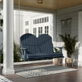 thumbnail image 2 of Wildridge Heritage Porch Swing, Patriot Blue - Outdoor Weather Resistant Recycled Plastic Furniture for Patio, 2 of 4