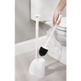 thumbnail image 3 of mDesign Hidden Plunger and Brush Set for Toilet Bowl - Brush Cleaner and Plunger Combo with Holder Caddy for Bathroom - Modern Toilet Brush and Plunger Set - Aura Collection - 2 Pack - White, 3 of 8