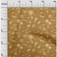 thumbnail image 2 of oneOone Cotton Cambric Brown Fabric Beach Hawai Sewing Material Print Fabric By The Yard 42 Inch Wide, 2 of 4