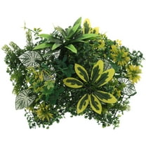 OFFIGAM Plastic Grass Wall Panels 2Pcs Green for Patio Grass Wall Outdoor Privacy Screen Weatherproof Cover