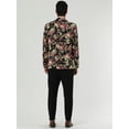 thumbnail image 4 of Chaqueta de Traje de Hombre uxcell Slim Fit con estampado Floral de un Botón dorado 38, 4 of 7