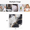 thumbnail image 4 of Marble Black Cloth Napkins, Abstract Gold White Brick Stone Motif Washable and Reusable Dinner Napkins Set of 4, Table Napkin for Kitchen Party Birthday Wedding Hotel Housewarming 20"x20", 4 of 8