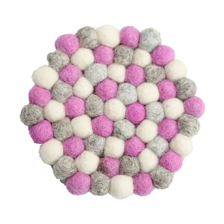 

WZF Cup Mat Exquisite Shape Heat-Resistant Felt Pentagonal Heart Modeling Cup Pad Table Decoration for Home