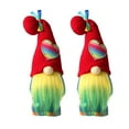 thumbnail image 2 of Hxlamzoo 2PCS Rainbow Gnomes Plush Standing Scandinavian Tomte Gnome Elf Dwarf Figurines with Heart Shape Rainbow & Bicolor Beard Faceless Doll for Home Farmhouse Kitchen Decor, 2 of 8