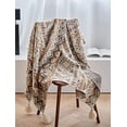 thumbnail image 5 of Fennco Styles Geometric Boho Knitted Throw Blanket with Tassel 50" W x 60" L – Multicolored Soft Lightweight Blanket for Couch, Bedroom, Living Room and Office Décor, 5 of 7