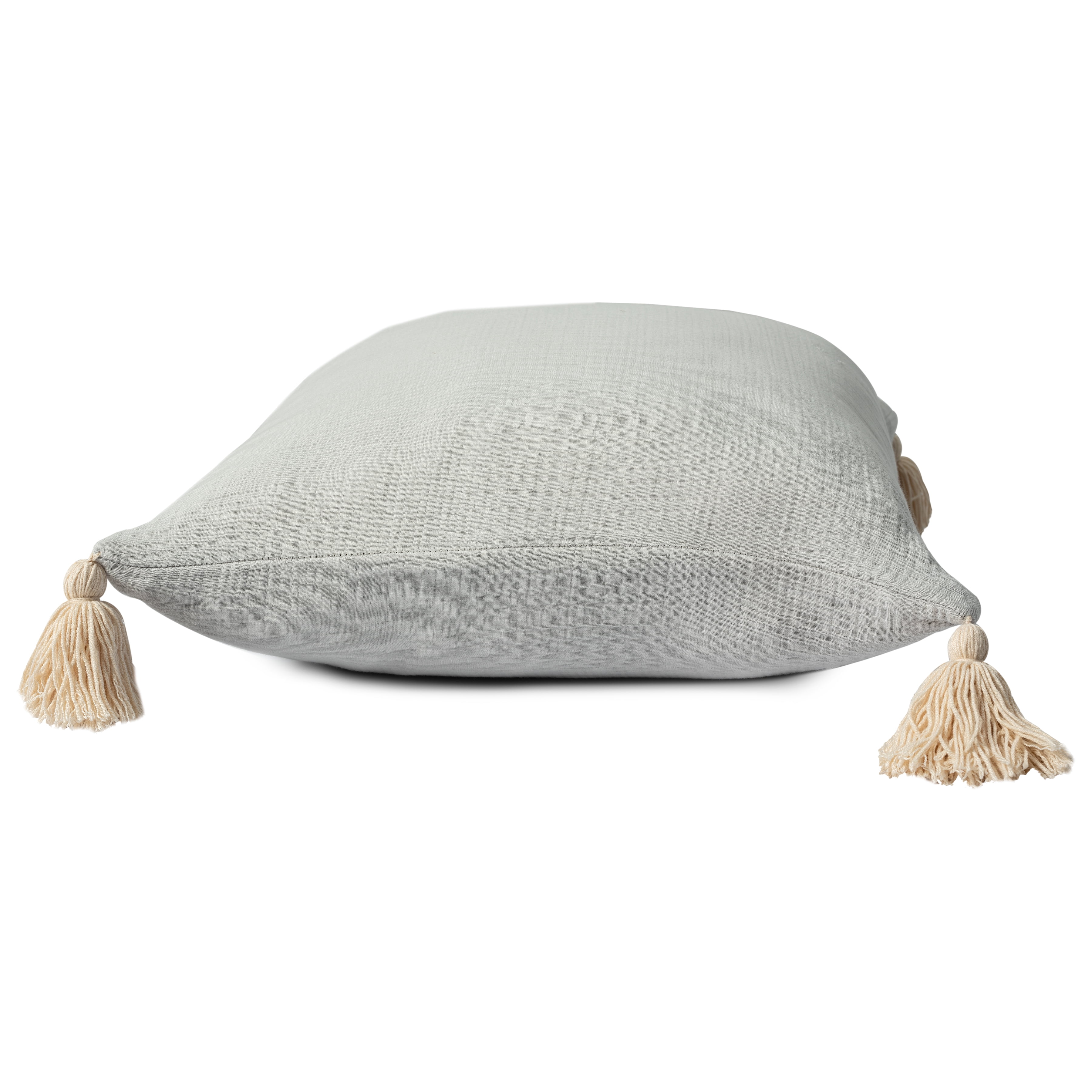 Harlow Hill 20" x 20" Mushroom Solid Turkish Cotton Adult Decorative Throw Pillow Cover