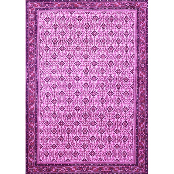 Ahgly Company Indoor Rectangle Persian Purple Traditional Area Rugs, 5' x 7'
