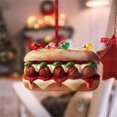thumbnail image 2 of PATLOLLAV Christmas Dessert Hanging Ornameent,Hamburger Donut Cheese Ornaments for Christmas Trees Cute Food Xmas Decor,Holiday Memorial Christmas Keepsake New Year Gifts for Friends, 2 of 4
