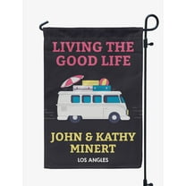 Printtoo Black Living The Good Life Caravans Camping Flags For Campers Personalized Double SidedFlag Outdoor Decor Sign CampsiteFlag