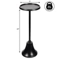 thumbnail image 4 of JONATHAN Y Irida 24" Art Deco Designer Pedestal Drink Table and Decorative End Table with Hammered Round Top and Bell Base, Antique Black, END4007C, 4 of 5