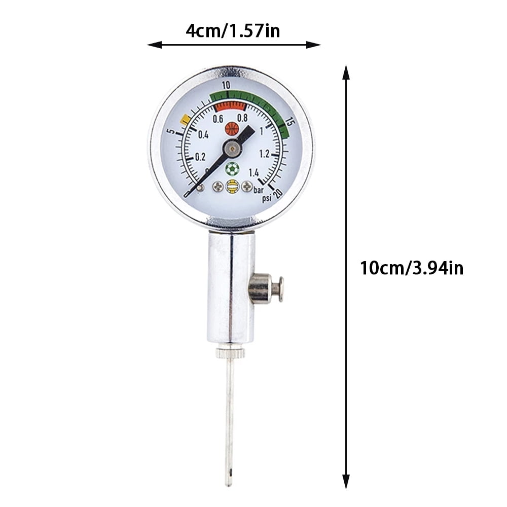 Dial Type Ball Pressure Gauge For Football Soccer Rugby Basketball Volleyball 