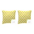 thumbnail image 1 of FBTS Prime 18x18 inch Square Yellow Geometric Outdoor Throw Pillows with Inserts, 2 Packs, 1 of 8