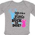 thumbnail image 4 of Inktastic Gender Reveal Will it be a Little Buck or Doe? Girls Long Sleeve Baby Bodysuit, 4 of 5