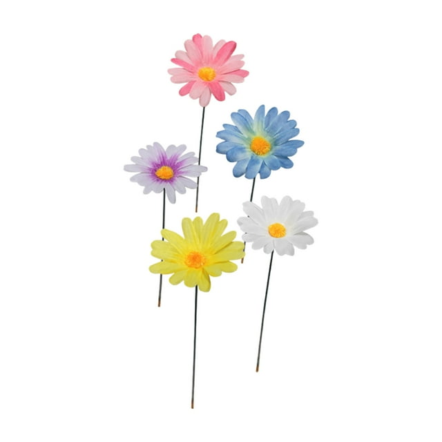 Colourful Flower Stakes Decorative Garden Stakes | Metal Garden Stakes | Metal Flowers Garden Flower Stakes Decoration | Yard Outdoor Decoration For Garden Yard Outdoor Room Statue Outdoor Buddha