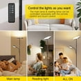 thumbnail image 3 of OUTON Torchiere Floor Lamp with Reading Light, Floor Lamps for Living Room,4 Colors Temperature Dimmable Standing Lamps with Remote and Touch Control, Black, 3 of 10